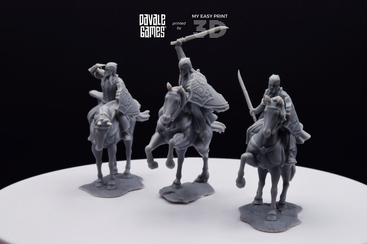 Armoured Wood Elf on Horse - Davale Games - 3D Printed with high quality resin for LOTR/D&D games