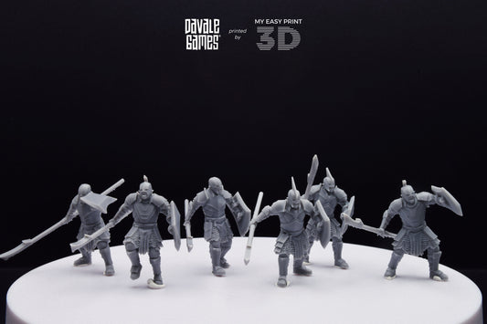 Super Orc Spearman - Davale Games - 3D Printed with high quality resin for LOTR/D&D games