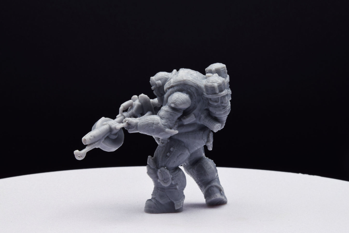 Gears Of War Boomer Flamer Ot Miniature - TheSTLSmith - 3D Printed with high quality resin for Skirmish/D&D games