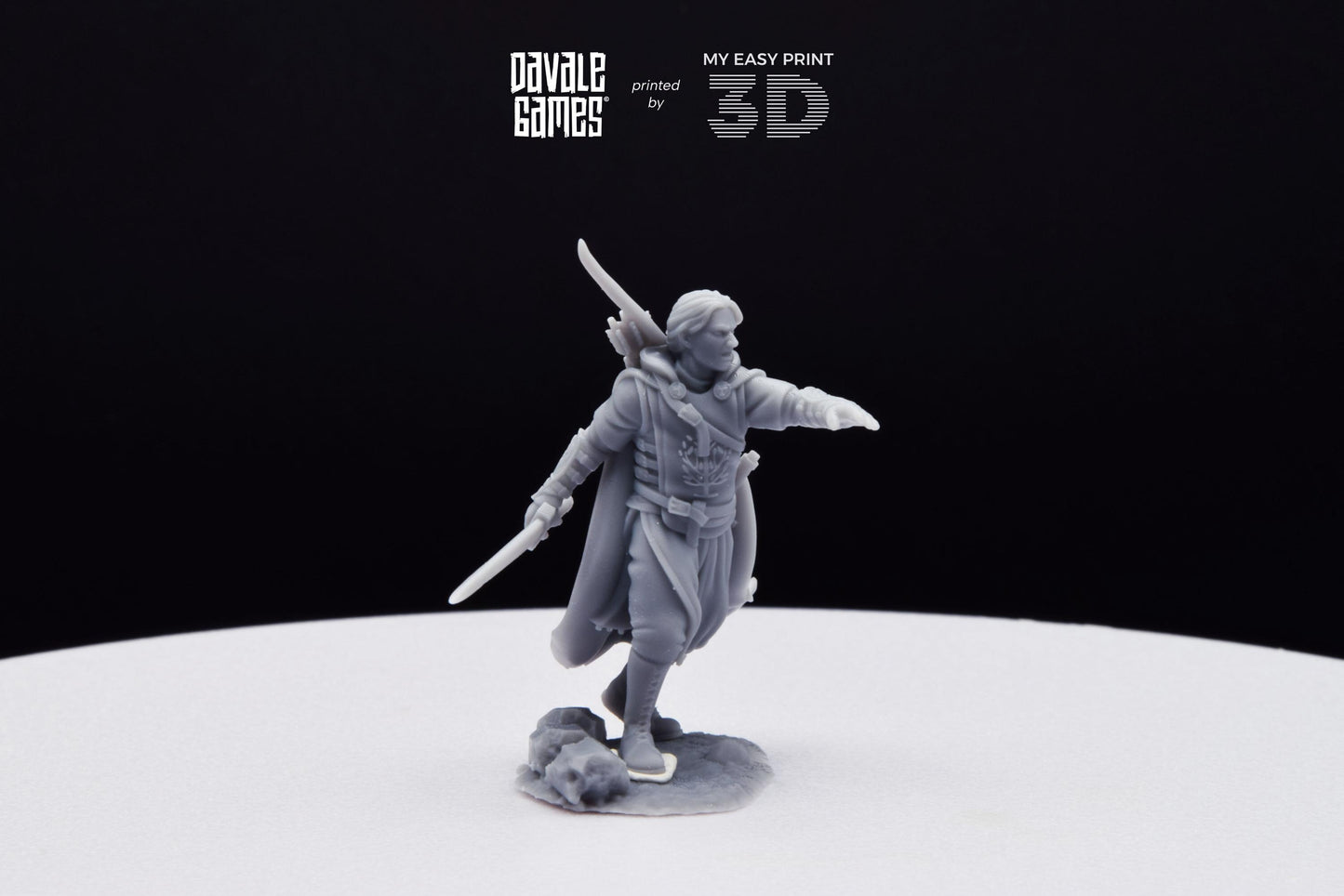 Madir, Captain of Rangers - Grey Castle - Davale Games - 3D Printed with high quality resin for LOTR/D&D games