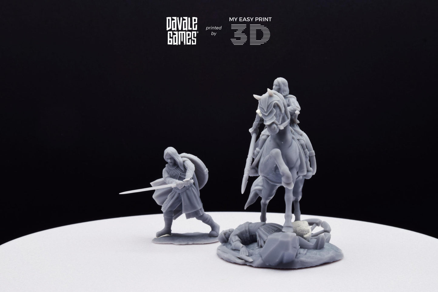 West Humans Lady of the Horses - Foot and Mounted - Davale Games - 3D Printed with high quality resin for LOTR/D&D games