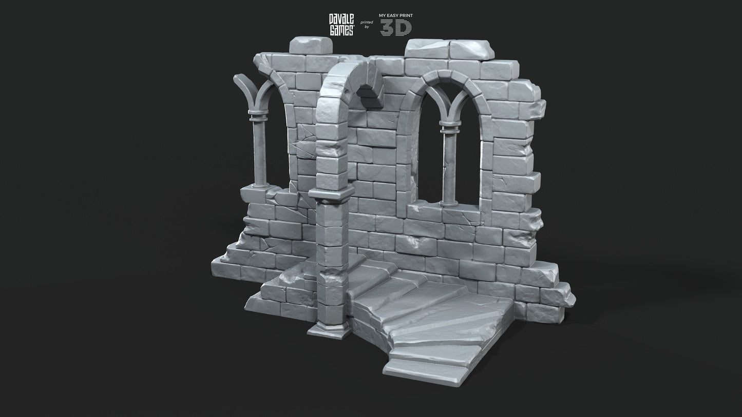 Ruins Scenery - Davale Games - 3D Printed with high quality resin for LOTR/D&D games