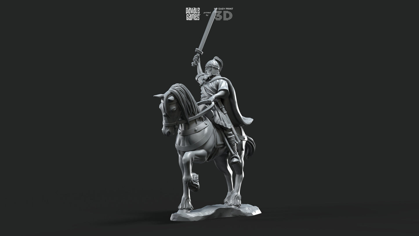Visigoths King - Foot and Mounted - Davale Games - Historical games - 3D Printed with high quality resin