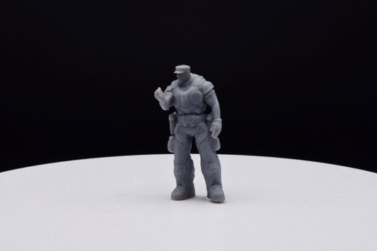 Gears Of War Victor Hoffman - TheSTLSmith - 3D Printed with high quality resin for Skirmish/D&D games
