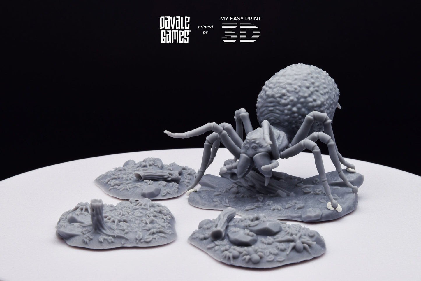 Queen of Spiders and sons - Davale Games - 3D Printed with high quality resin for LOTR/D&D games