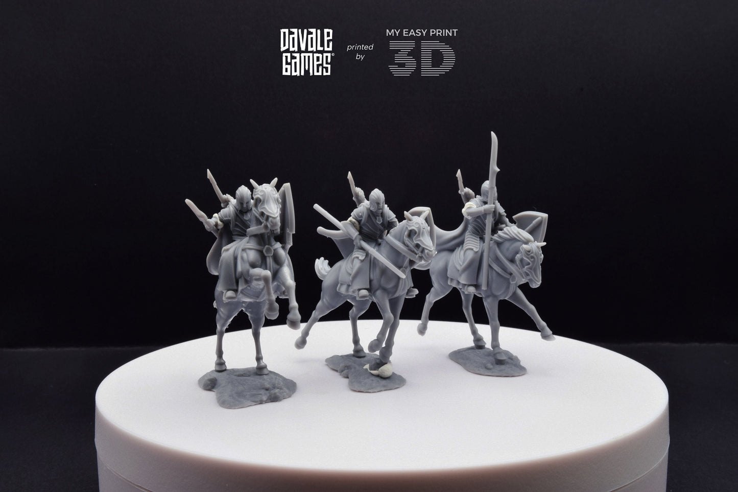 Bloody High Elf Knight (Crests included) - Mounted - Davale Games - 3D Printed with high quality resin for LOTR/D&D games