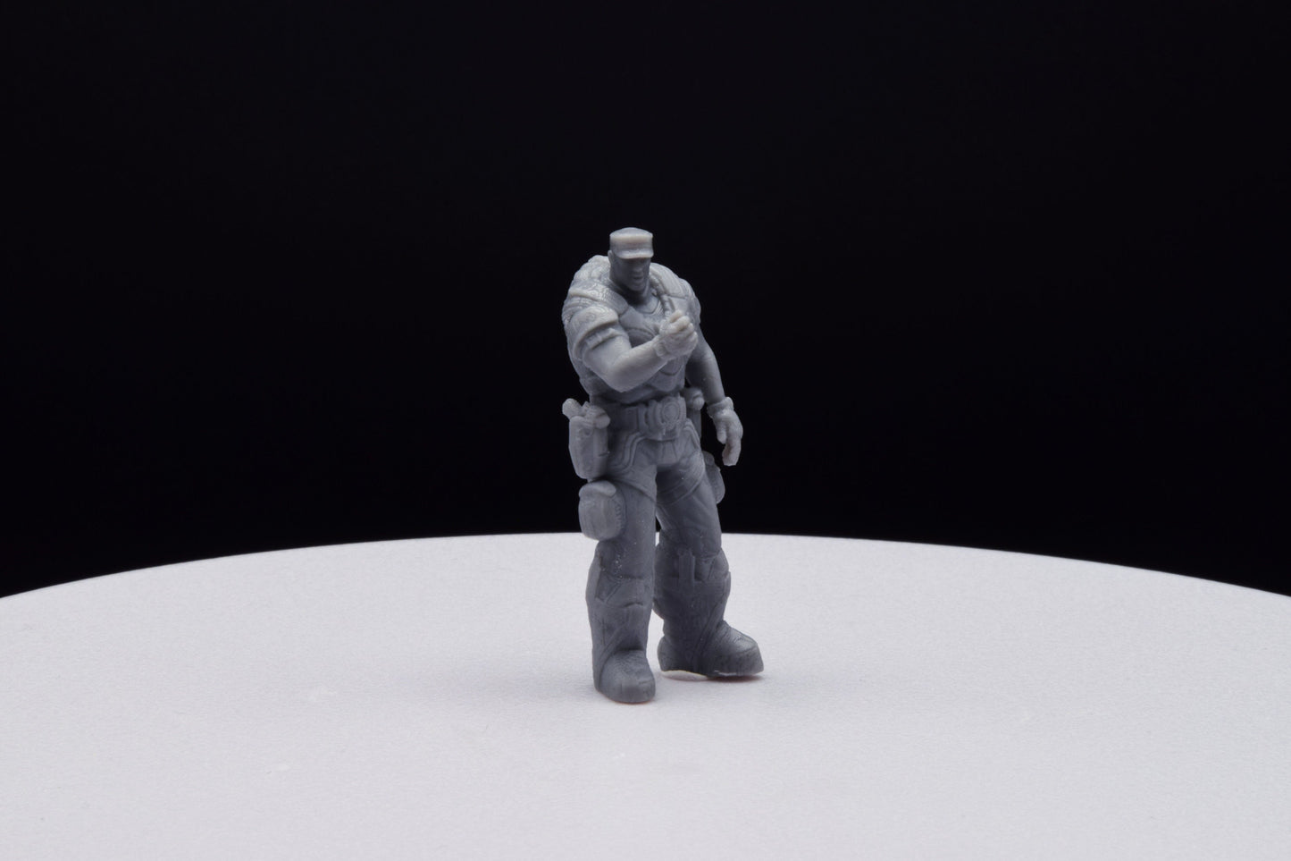 Gears Of War Victor Hoffman - TheSTLSmith - 3D Printed with high quality resin for Skirmish/D&D games