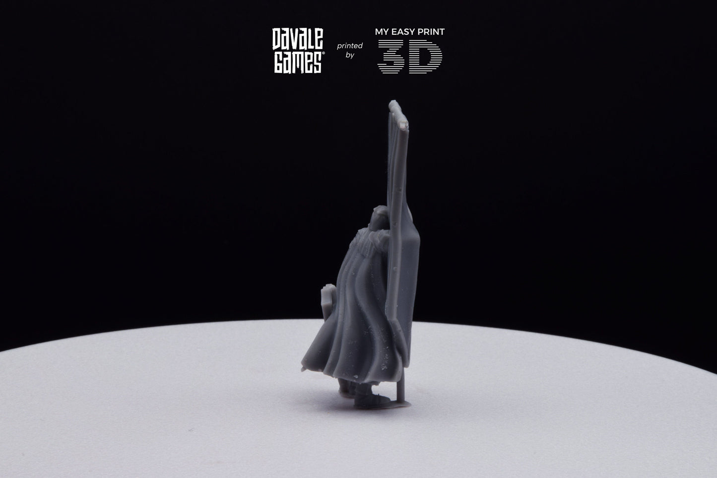 Armoured Wood Elf on Foot Banner 2 - Davale Games - 3D Printed with high quality resin for LOTR/D&D games