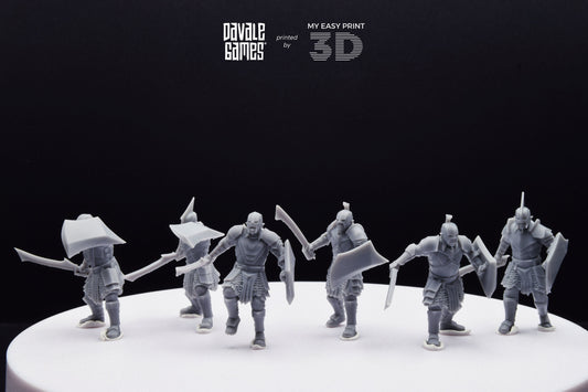 Super Orc Swordsman - Davale Games - 3D Printed with high quality resin for LOTR/D&D games