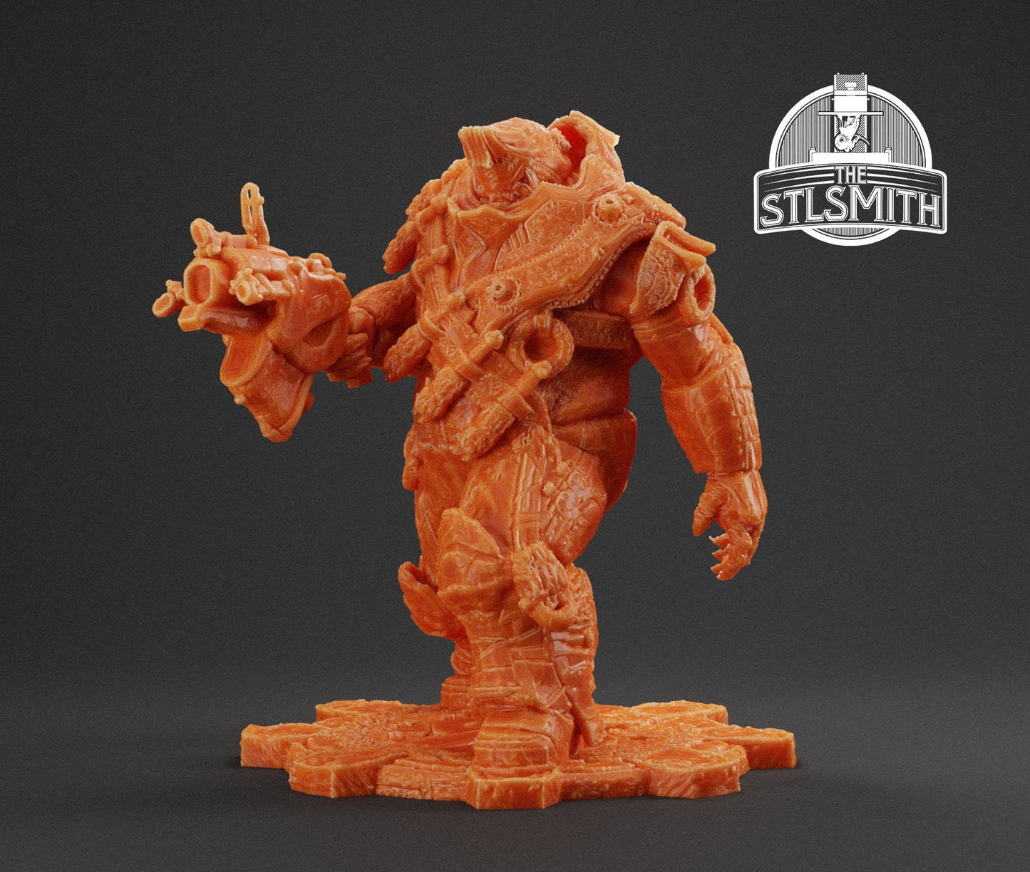 Gears Of War Boomer Savage Ot Miniature - TheSTLSmith - 3D Printed with high quality resin for Skirmish/D&D games