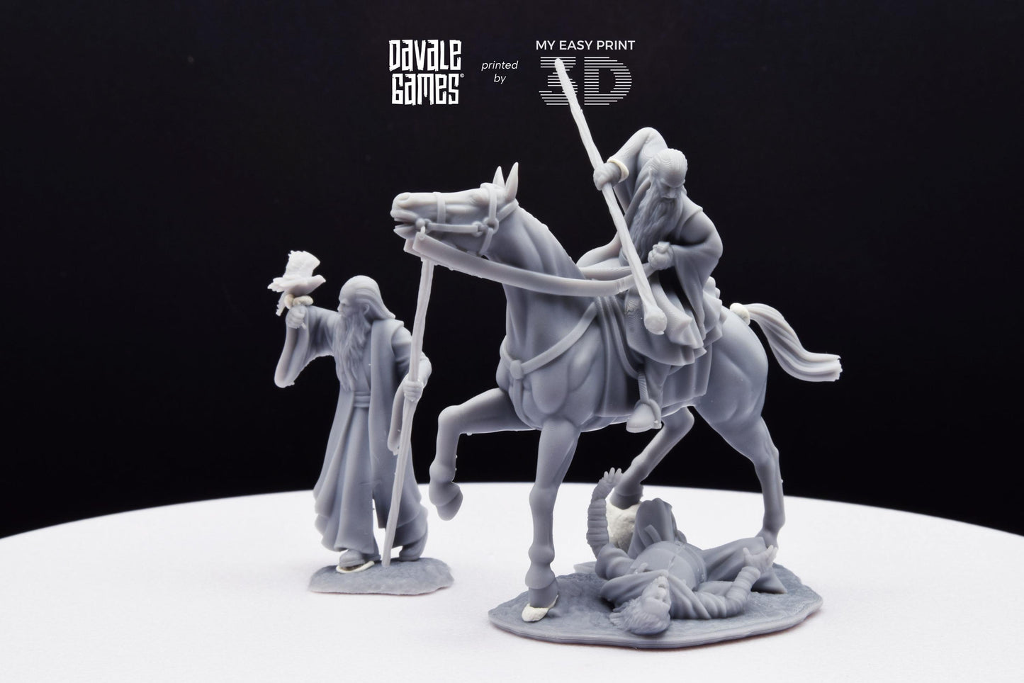 Blood-Handed Mage - Foot and Mounted - Davale Games - 3D Printed with high quality resin for LOTR/D&D games