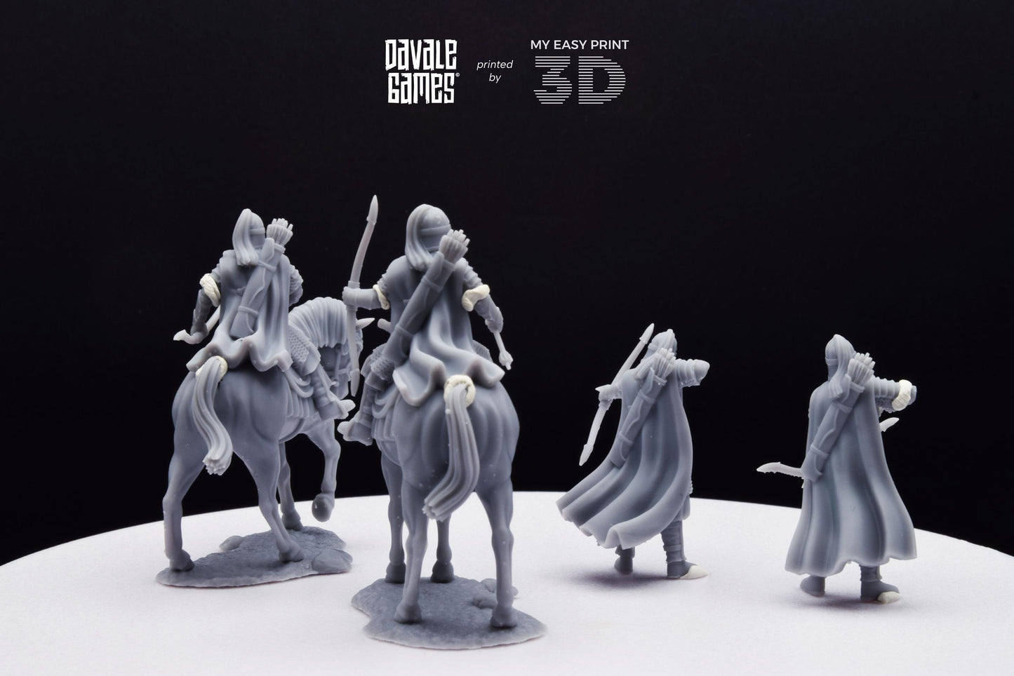 West Humans Outriders - Foot and Mounted - Davale Games - 3D Printed with high quality resin for LOTR/D&D games