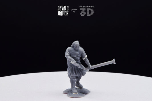 Outrider blood handed captain with two swords - Davale Games - 3D Printed with high quality resin for LOTR/D&D games