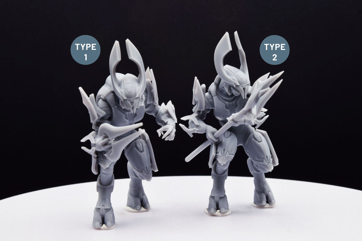 Halo Elite Honor Guards Miniature - 3D Printed with High Quality Resin for Wargame/Skirmish/D&D