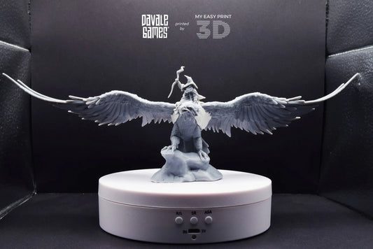 Mage on Eagle - Davale Games - 3D Printed with high quality resin for LOTR/D&D games