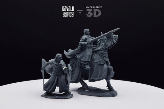 White Swan Amhërel The Prince - Foot and Mounted - Davale Games - 3D Printed with high quality resin for LOTR/D&D games
