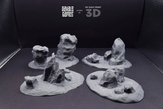Hills & Nature - Scenery/Terrain - Davale Games - 3D Printed with high quality resin for LOTR/D&D games