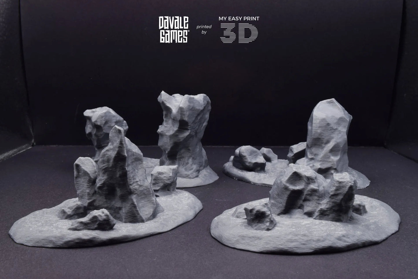 Hills & Nature - Scenery/Terrain - Davale Games - 3D Printed with high quality resin for LOTR/D&D games