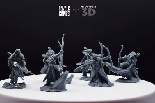 Galanthir Elves - Forest Guardians with Bow - Davale Games - 3D Printed with high quality resin for LOTR/D&D games