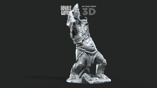 Snow Troll - Fellmount Reavers - Davale Games - 3D Printed with high quality resin for LOTR/D&D games