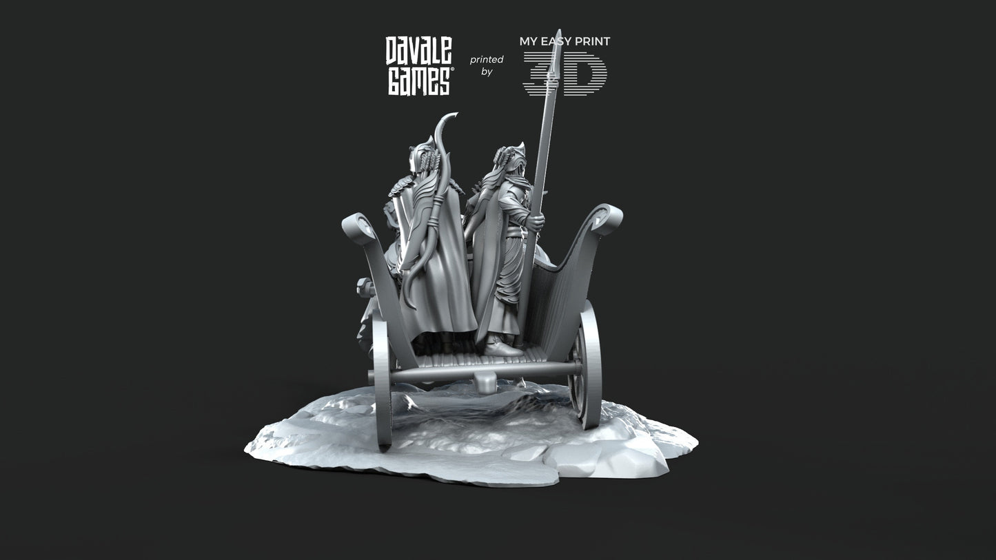 Charriot - Galanthir Elves - Davale Games - 3D Printed with high quality resin for LOTR/D&D games