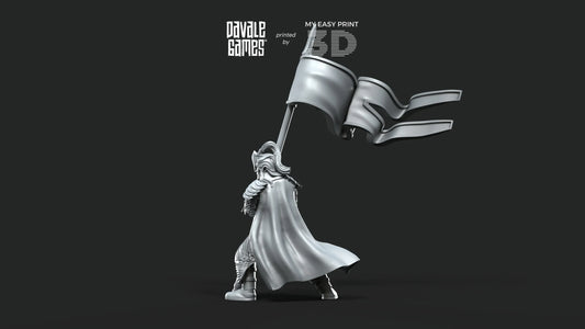 Galanthir Elves - Royal Guard Banner - Davale Games - 3D Printed with high quality resin for LOTR/D&D games