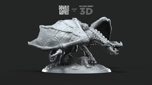 Old Dragon - Davale Games - 3D Printed with high quality resin for LOTR/D&D games