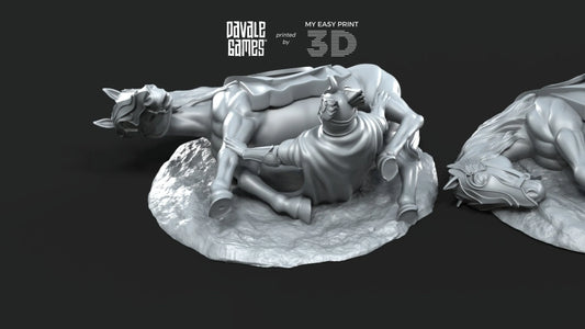 White Swan Riders Casualties - Davale Games - 3D Printed with high quality resin for LOTR/D&D games