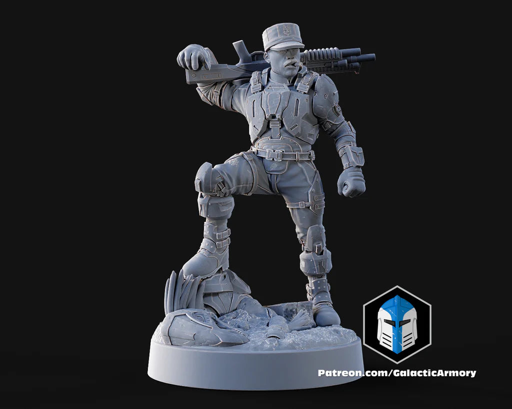 Halo UNSC Marine Miniatures - Galactic Armory - 3D Printed with High Quality Resin for Wargame/Skirmish/D&D