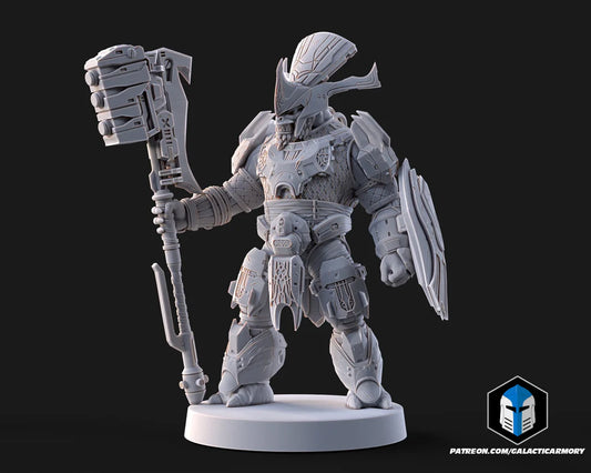 Halo Brute Chieftain Miniatures - Galactic Armory - 3D Printed with High Quality Resin for Wargame/Skirmish/D&D