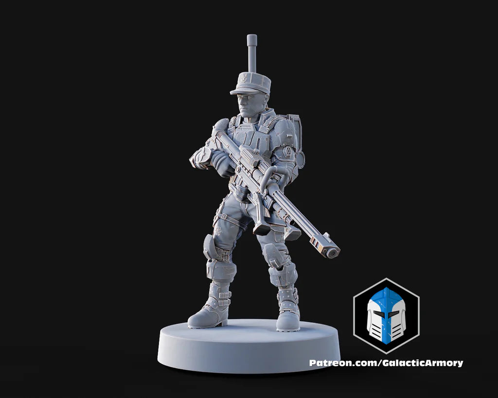 Halo UNSC Marine Miniatures - Galactic Armory - 3D Printed with High Quality Resin for Wargame/Skirmish/D&D