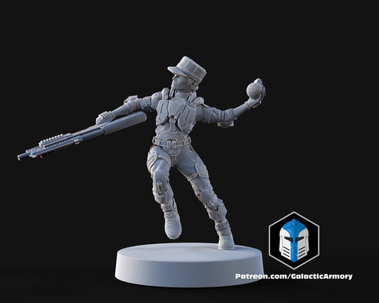 Halo UNSC Marine Miniatures - Galactic Armory - 3D Printed with High Quality Resin for Wargame/Skirmish/D&D