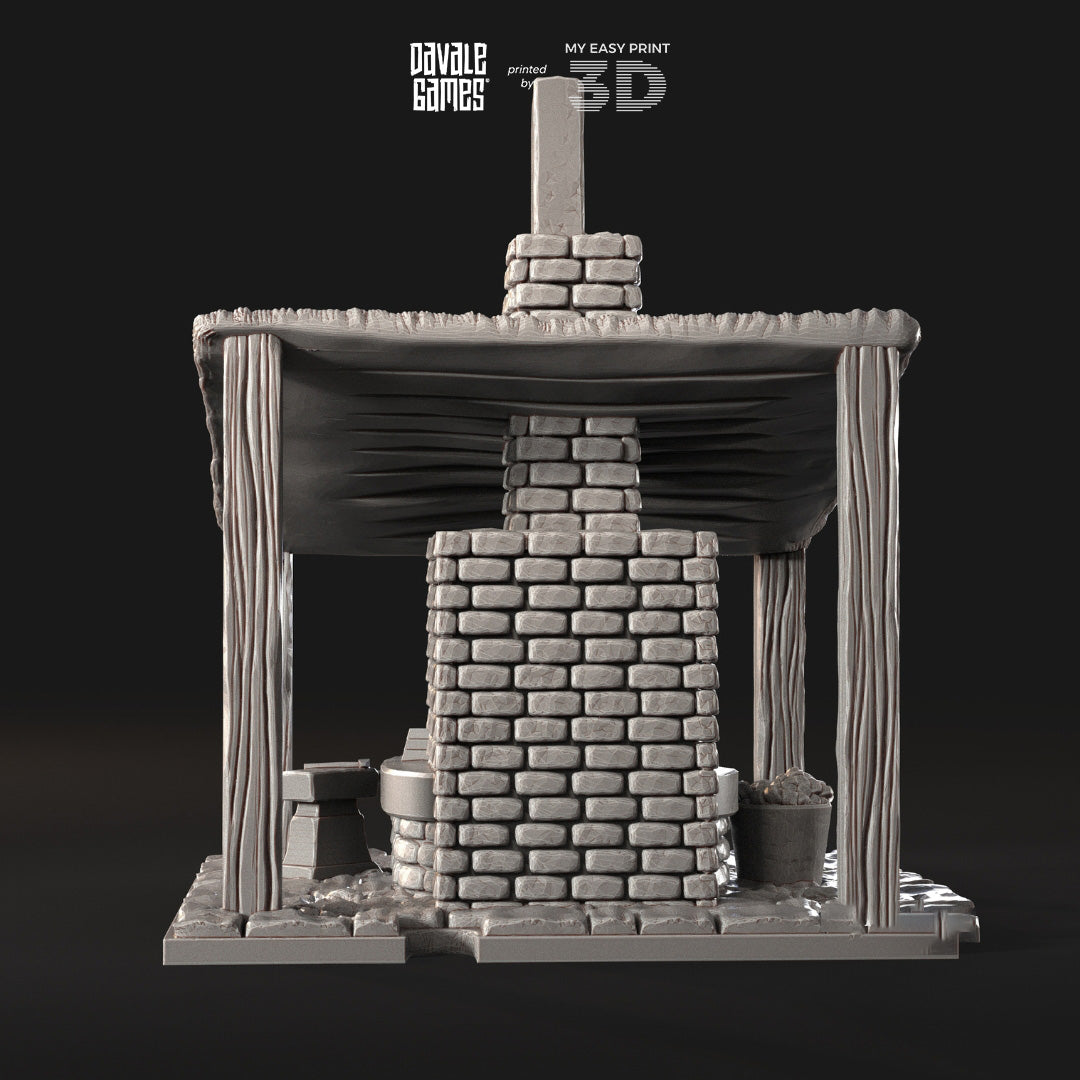 Viking Forge - Scenery - Davale Games - Mythological games - 3D Printed with high quality resin or PLA+ (Copy)