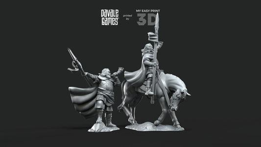 White Swan - Farrel the big - Foot and Mounted - Davale Games - 3D Printed with high quality resin for LOTR/D&D games