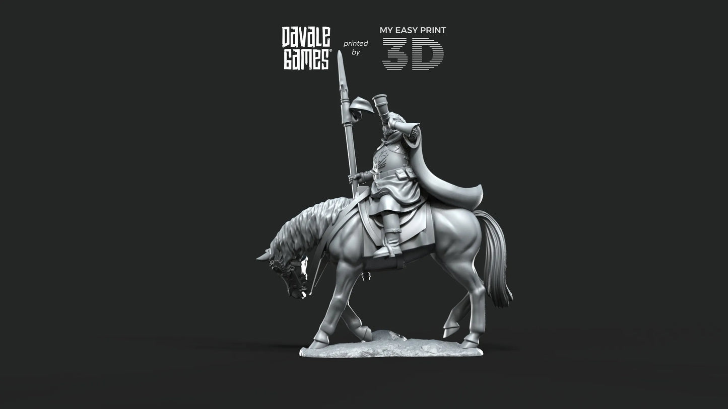 White Swan - Farrel the big - Foot and Mounted - Davale Games - 3D Printed with high quality resin for LOTR/D&D games