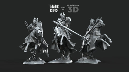 White Swan Riders - Davale Games - 3D Printed with high quality resin for LOTR/D&D games