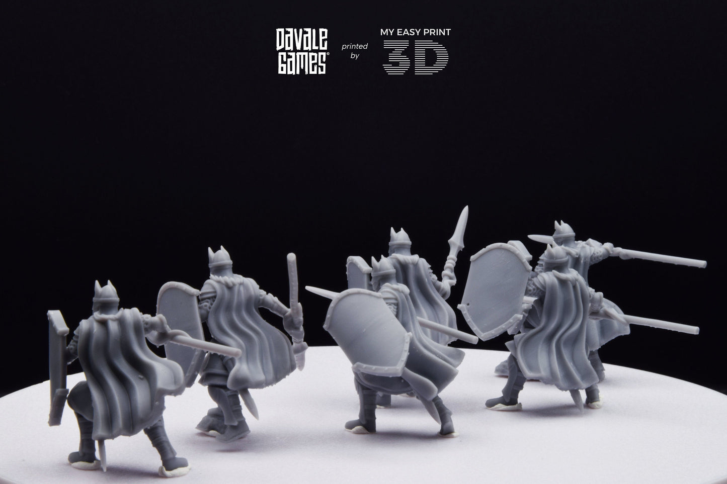 High Human with Spear - Davale Games - 3D Printed with high quality resin for LOTR/D&D games