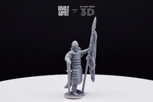 West Human Banner - Davale Games - 3D Printed with high quality resin for LOTR/D&D games