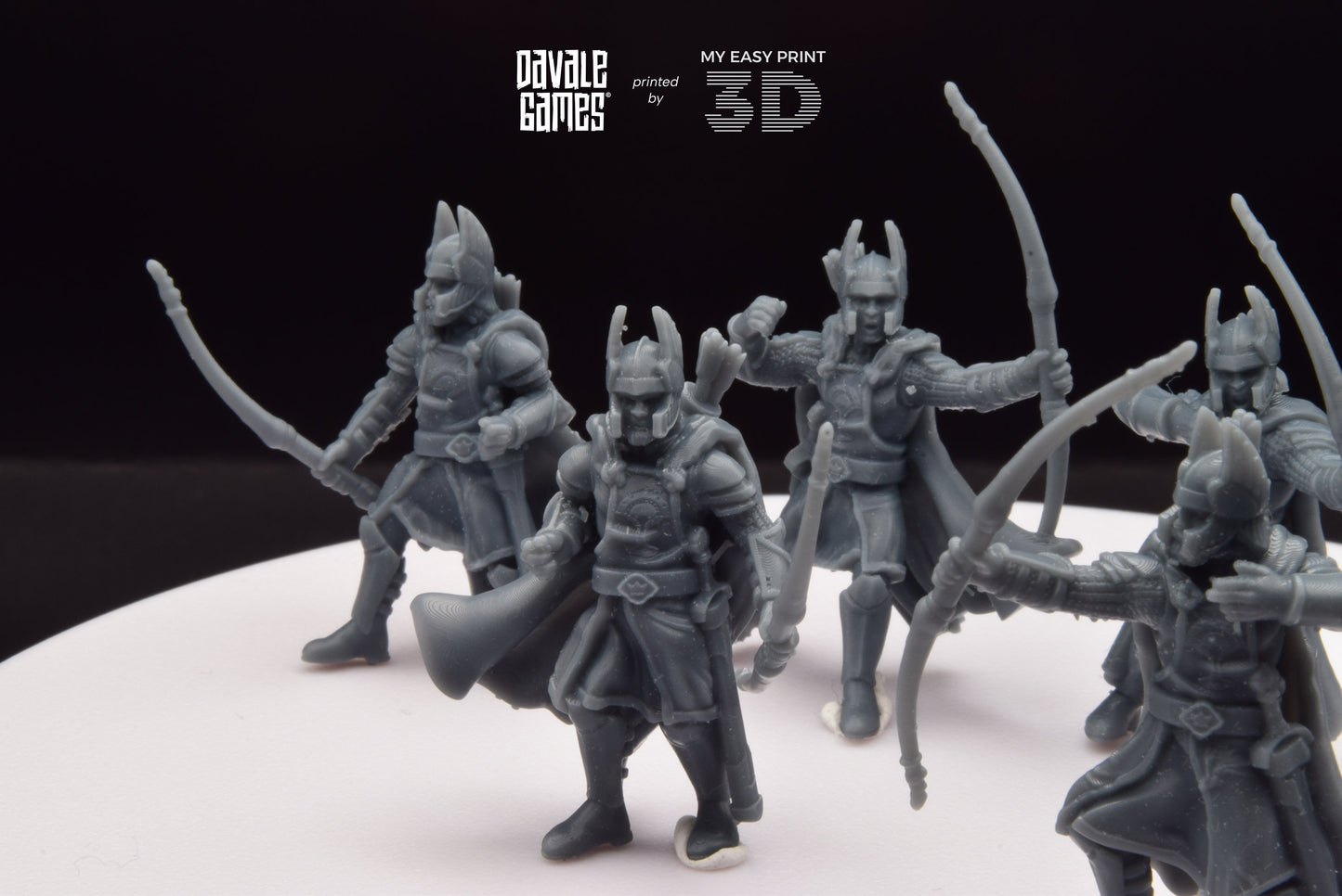 Old High Human Archer - Davale Games - 3D Printed with high quality resin for LOTR/D&D games