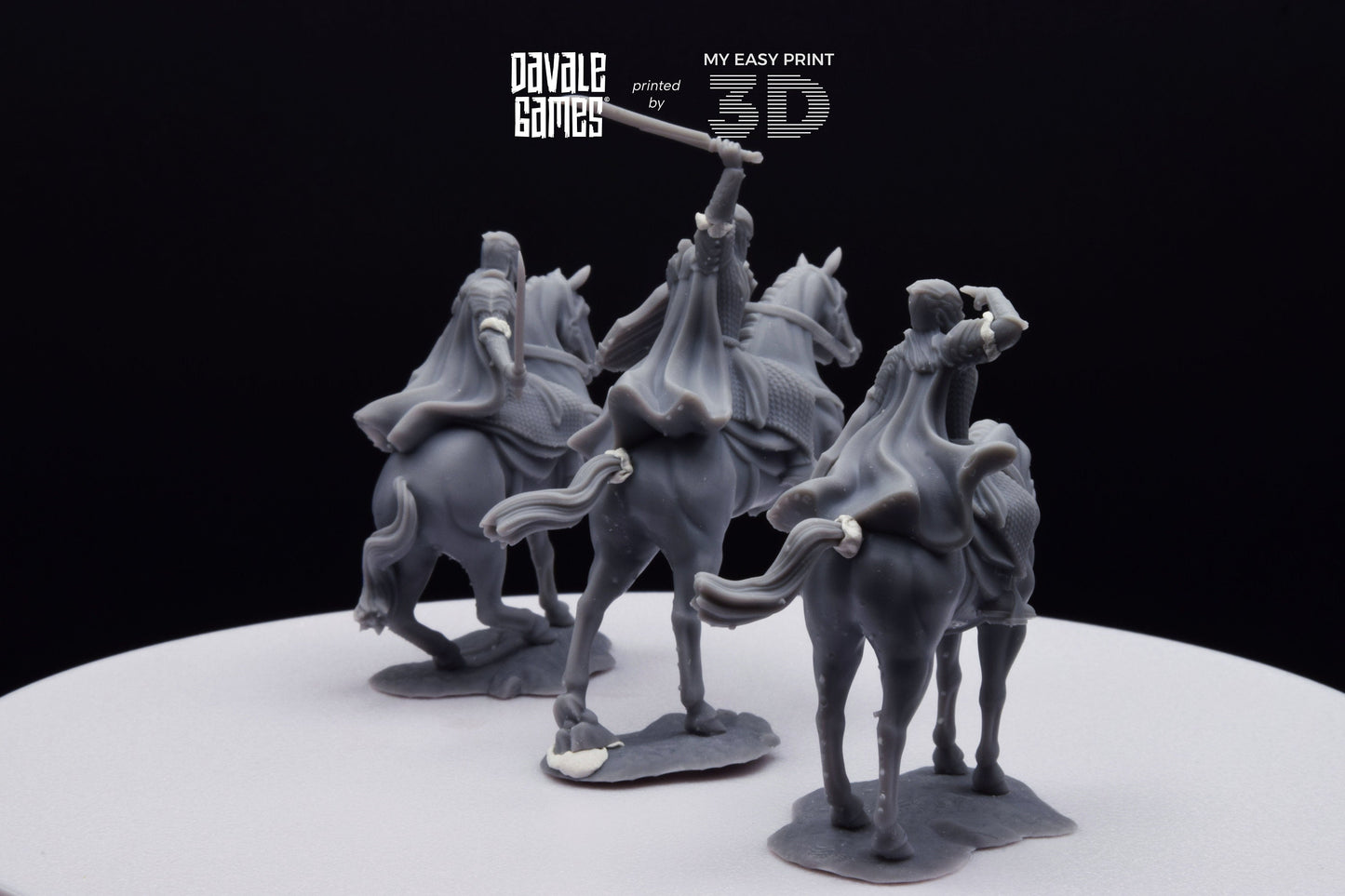 Armoured Wood Elf on Horse - Davale Games - 3D Printed with high quality resin for LOTR/D&D games