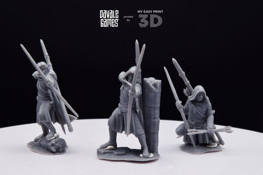 Grey Castle Rangers - Davale Games - 3D Printed with high quality resin for LOTR/D&D games