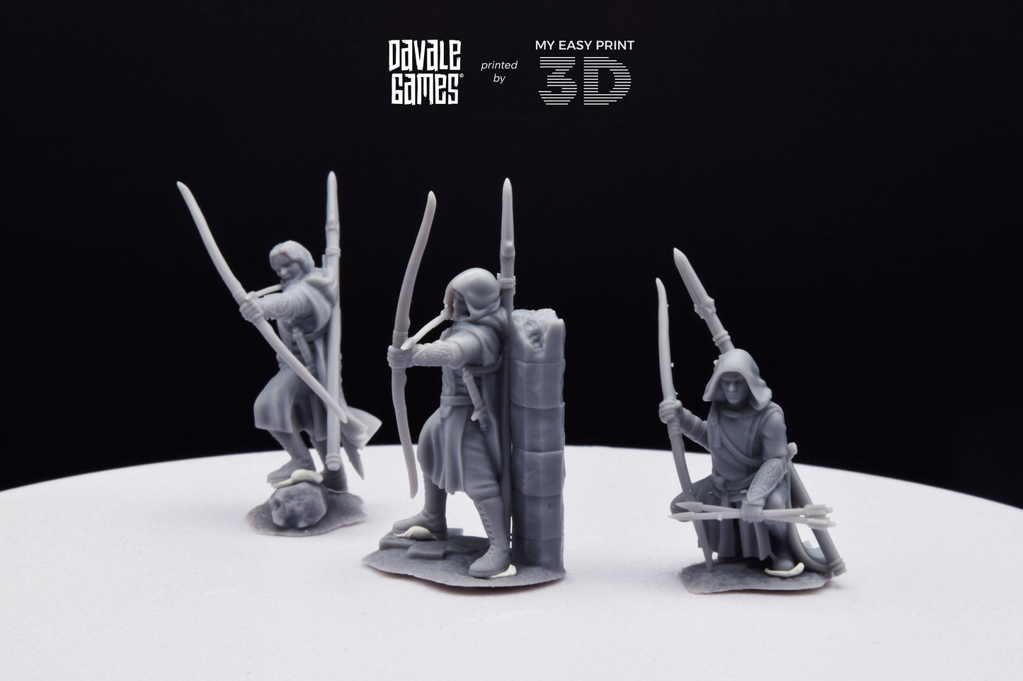 Grey Castle Rangers - Davale Games - 3D Printed with high quality resin for LOTR/D&D games