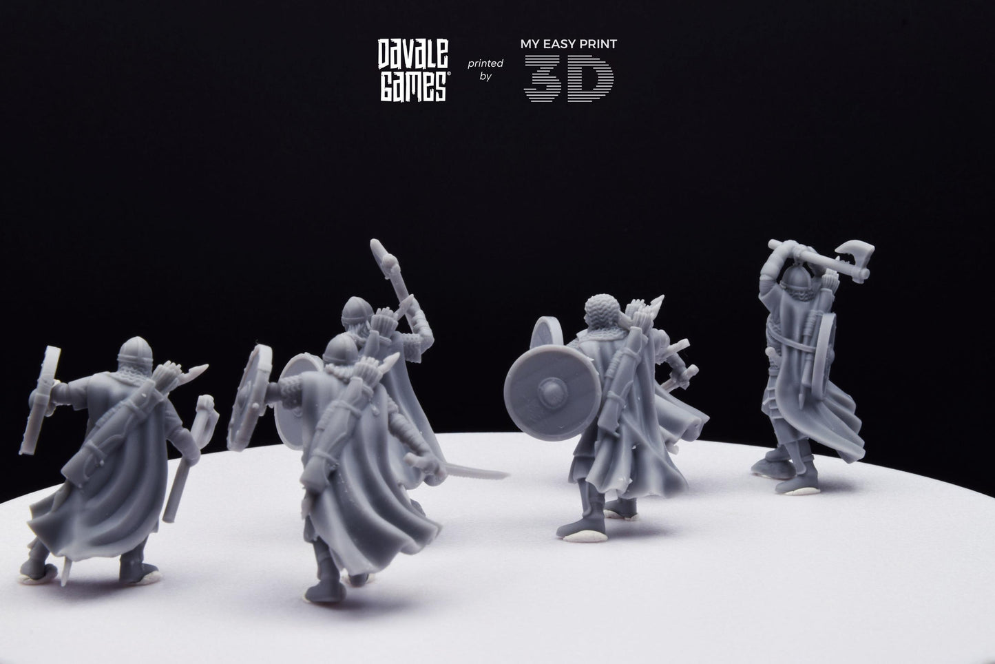 West Humans Warriors - Davale Games - 3D Printed with high quality resin for LOTR/D&D games