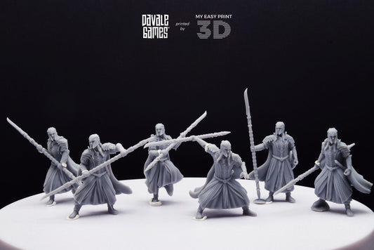Armoured Wood Elf with Spear - Davale Games - 3D Printed with high quality resin for LOTR/D&D games