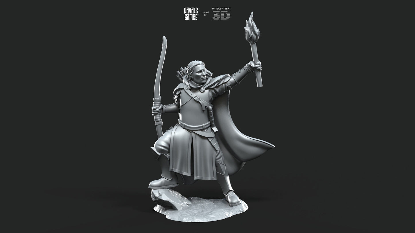 Berf Grey Castle Court Captain - Foot and Mounted - Davale Games - 3D Printed with high quality resin for LOTR/D&D games