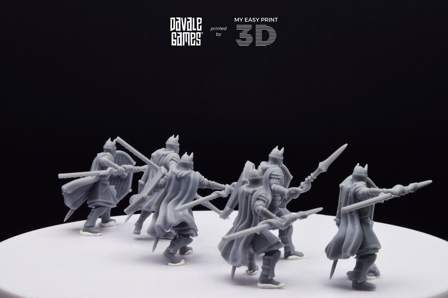 High Human with Spear - Davale Games - 3D Printed with high quality resin for LOTR/D&D games
