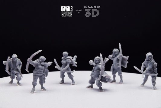 Halfmen Archer - Davale Games - 3D Printed with high quality resin for LOTR/D&D games