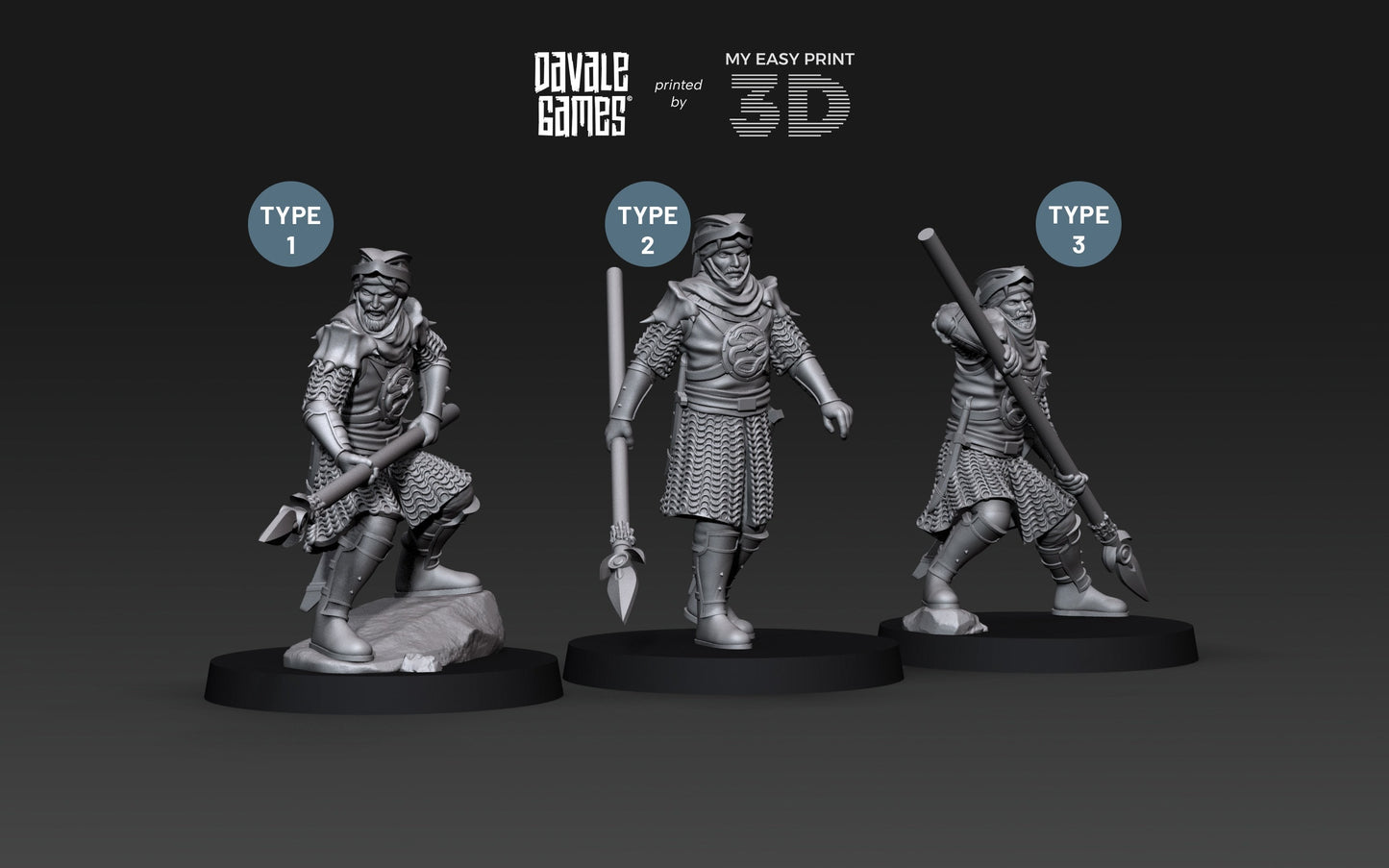 Snake Rider - Davale Games - 3D Printed with high quality resin for LOTR/D&D games