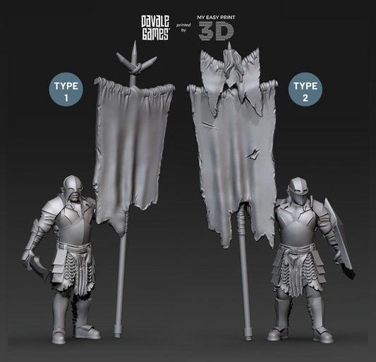 Super Orc Banner - Davale Games - 3D Printed with high quality resin for LOTR/D&D games