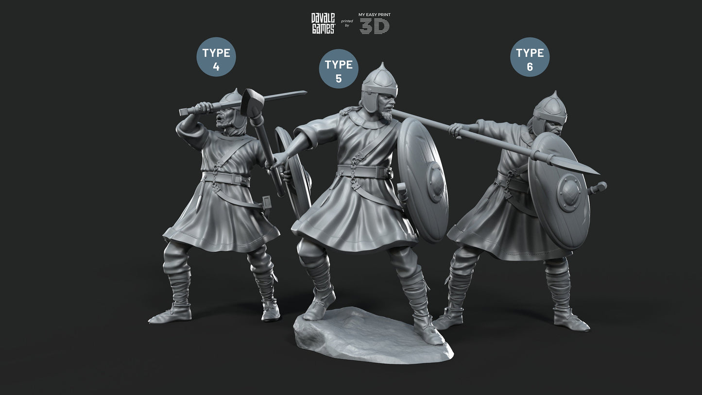 Visigoths on foot - Davale Games - Historical games - 3D Printed with high quality resin